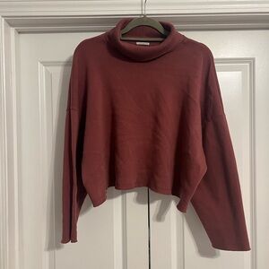 American Eagle Outfitters Maroon Cowl Neck Sweater